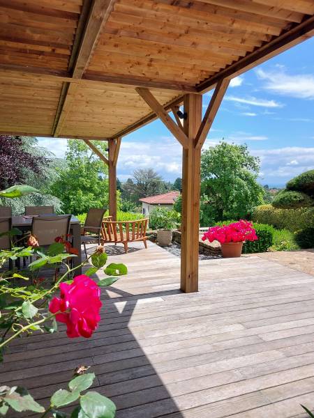 extension de pergola en bois à Saint Didier au mont d'or