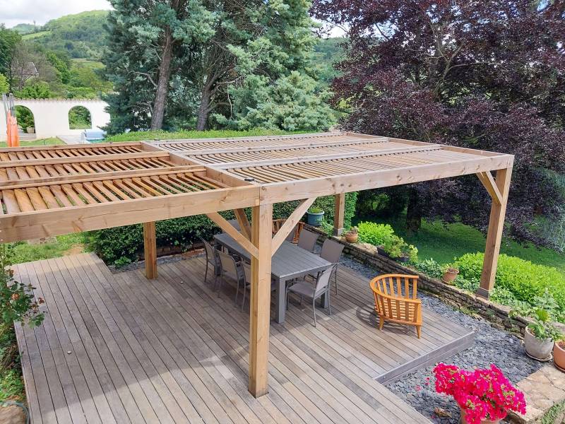 extension de pergola en bois à Saint Didier au mont d'or