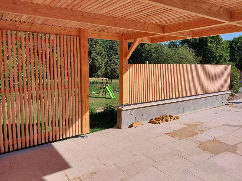 Pergola et clôture en douglas à Sainte Foy les Lyon