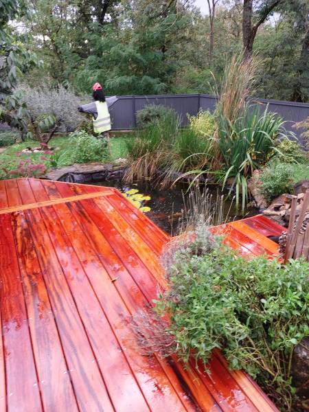 Terrasse en bois Muiracatiara sur la commune de Sain-bel