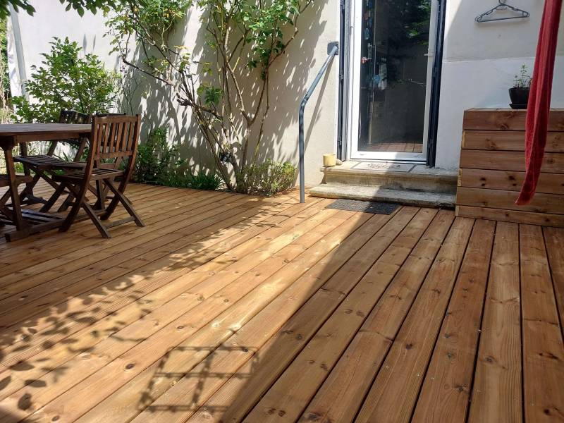 terrasse en pin autoclave à l'Arbresle