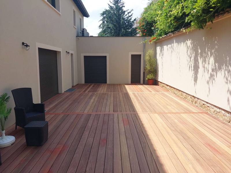 terrasse en Padouk à Ecully
