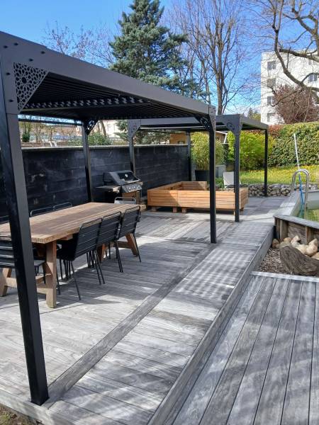 terrasse bois en ACCOYA GRIS à Villefranche sur Saone
