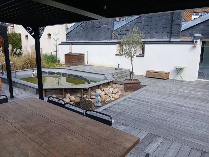 terrasse bois en ACCOYA GRIS à Villefranche sur Saone