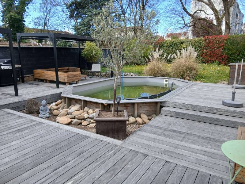 terrasse bois en ACCOYA GRIS à Villefranche sur Saone