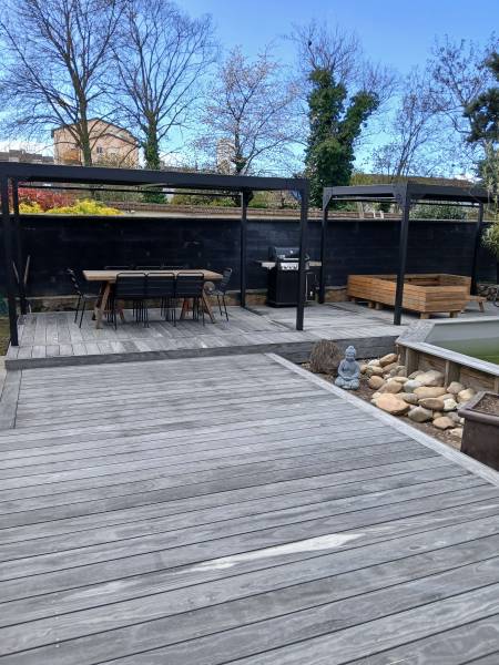 terrasse bois en ACCOYA GRIS à Villefranche sur Saone