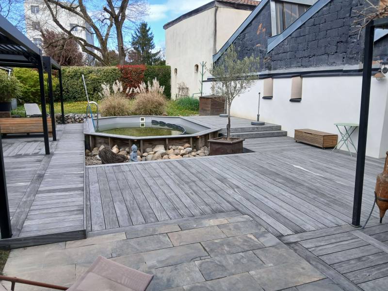 terrasse bois en ACCOYA GRIS à Villefranche sur Saone