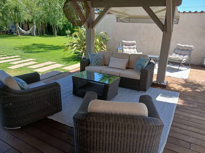 terrasse en frêne thermo chauffé à Massieux
