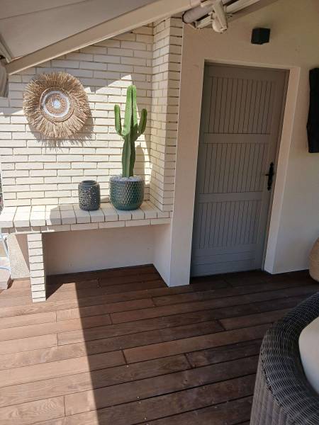terrasse en frêne thermo chauffé à Massieux